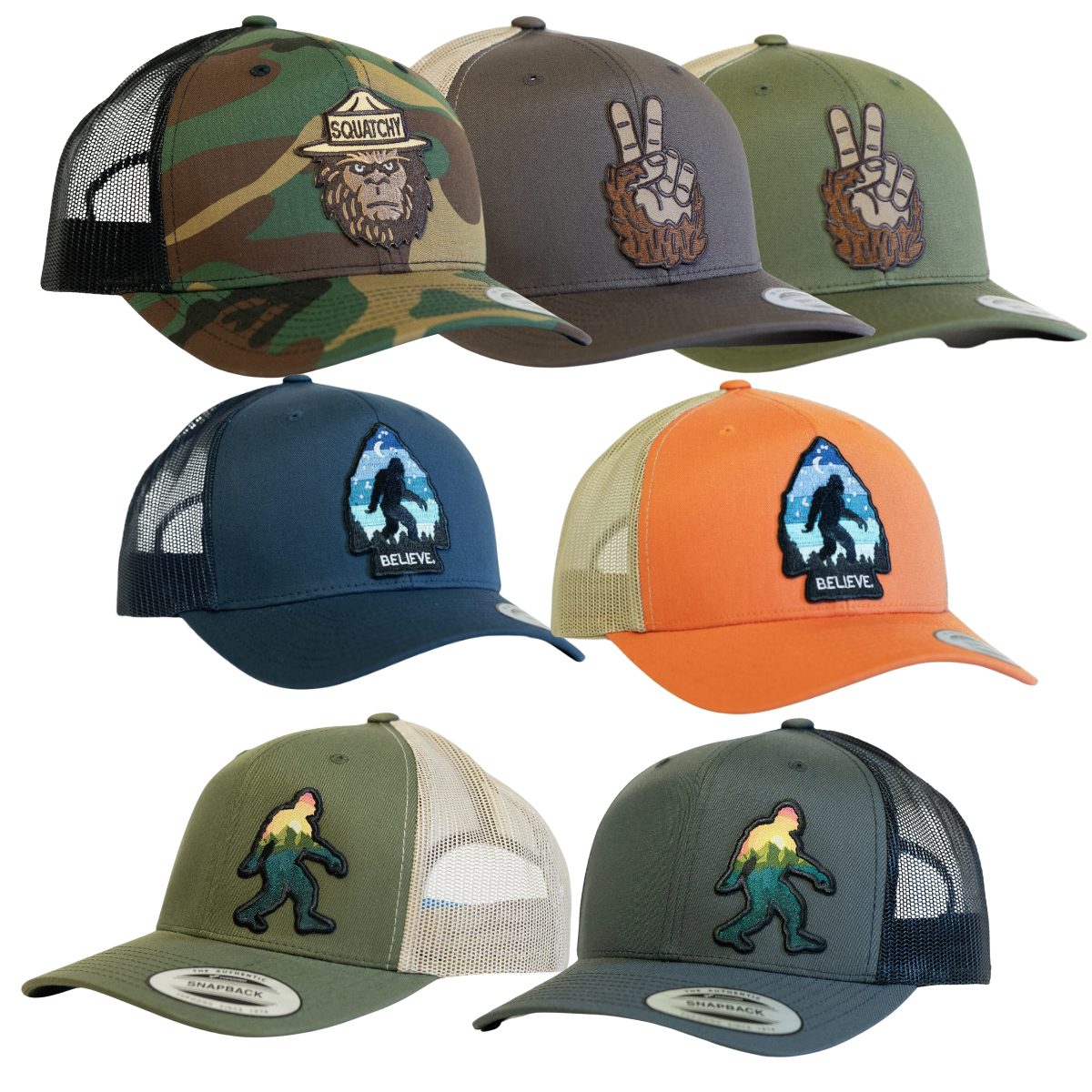 Sasquatch Snapback Hats