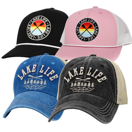 Lake Life Snapback Hats